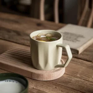 Porcelain Coffee Mug with Handle,Kitchen Drinkware for Men Women,Milk Hot Tea Latte Cup,Microwave and Dishwasher Safe Home cup - Image 4