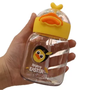 300ml Water Bottle With Straw Portable Travel Bottle Kindergarten Anti Drop Summer Cold Water Animal Water Bottle - Image 2