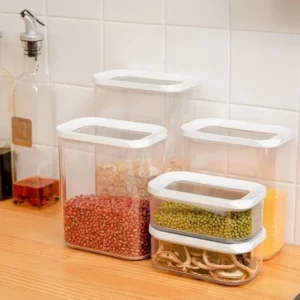 Sealed Grain Storage Box Transparent Food Cereal Kitchen Storage Container Rice Tank Barrel Coffee Bean Organizer Kitchen Tools - Image 3