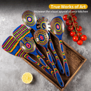 7pcs Utensils Set Durable Wooden Spoon For Cooking Wooden Utensil For Cooking Wooden Kitchen Tool Kitchen Stuff - Image 5