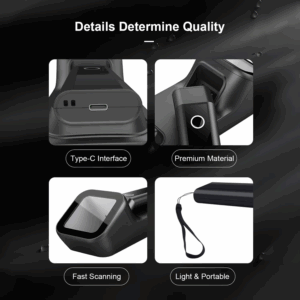 Aibecy 3-in-1 Barcode Scanner Handheld 1D/2D/QR Bar Code Reader Support BT 2.4G Wireless USB Wired Connection for Supermarket - Image 4
