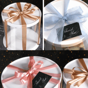 4/6inch PVC Clear Cake Boxes Round Transparent Cake Gift Packaging Box Birthday Wedding Anniversary Party Dessert Present Decor - Image 4