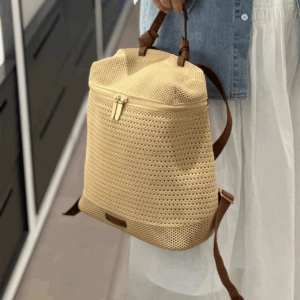 Women's 2024 New Summer High-end Woven Backpack Large Capacity Lightweight Portable Backpack - Image 3
