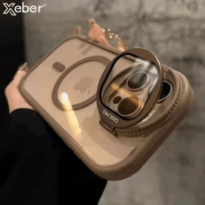 Camera Lens Protection Flip Bracket Stand For Magsafe Magnetic Case for iPhone 15 11 12 13 14 16 Pro Max Plus Transparent Cover - Image 7