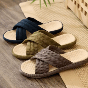 Man's Summer New Four Seasons One Word Linen Slippers Soft Sole Non Slip Sweat-Absorbing Silent Home Slippers - Image 6