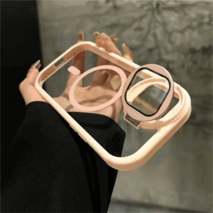 Camera Lens Protection Flip Bracket Stand For Magsafe Magnetic Case for iPhone 15 11 12 13 14 16 Pro Max Plus Transparent Cover - Image 6