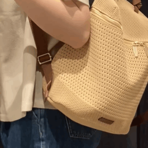 Women's 2024 New Summer High-end Woven Backpack Large Capacity Lightweight Portable Backpack - Image 5