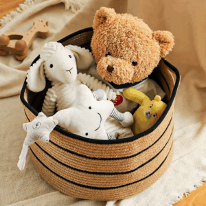 Household cotton yarn weaving laundry basket storage basket, toy and miscellaneous storage basket, dirty clothes basket - Image 5