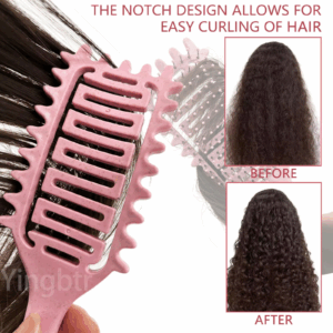 Curly Hair Brush Hollow out Curl Define Styling Brush Beard Comb Styling Detangling Brush Multi-purpose Home Styling Tools - Image 3