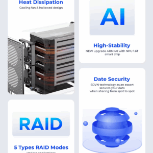 ORICO MetaCube Pro 5 Bay NAS Network Attached Storage Support Remote Share Data Intelligent Classification Automatic Backup - Image 5