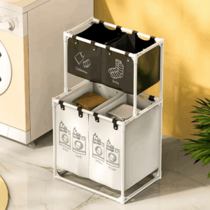 Foldable Laundry Basket Clothes Hamper for Home Laundry Organizer Accessories with Shelf Laundry Storage Baskets Large Capacity - Image 3