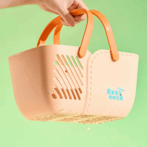 Bath Basket Portable Bathroom Toiletries Storage Basket Color Rectangular Dormitory Hollow Basket Bathroom Camping Accessories - Image 2
