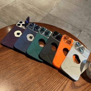 Fashion Logo Hole Magnetic Case for iPhone 11 12 13 14 15 16 Pro Max Plus Lens Protection Flip Stand Magsafe Silicone Soft Cover - Image 2
