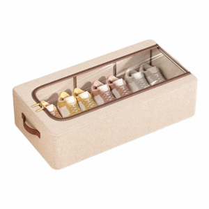Under Bed Shoe Storage Organizer for Closet Shoes Container Boxes with Sturdy Handles and Clear Window,Foldable Shoe Rack Holder - Image 3