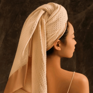 Waffle Bath Towel Thick Absorbent Soft Breathable Quick Drying Microfiber Light Luxury Antibacterial Combination Set Towel - Image 3