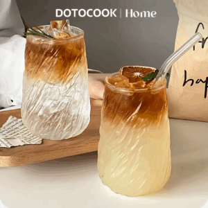 400ML Coffee Mug Glassware Stripe Glass Cup Ice Mug Transparent Glass Tea Cup Drinkware Juice Milk Mocha Cups Kitchen Supplies - Image 6