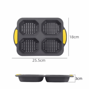 Baking Mould Restaurant Hamburger Bun Silicone Mold Foldable Reusable Bread Pan Heat Resistance DIY Kitchen Tool Accessories - Image 3