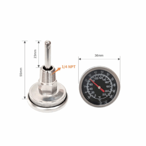 Tea Pot Dial Thermometer Hot Water Thermometer Double Scale 1/4" NPT Fitting - Image 2