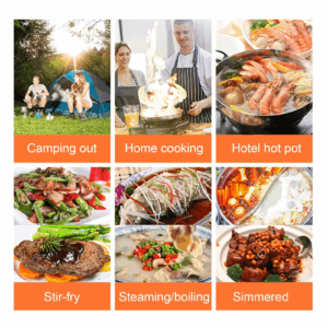 2900W Burner Portable Camping Stove With High Power Butane Camp Stove With Ignition Portable Windproof Outdoor BBQ Gas Stove - Image 2