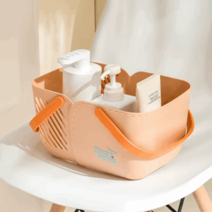 Bath Basket Portable Bathroom Toiletries Storage Basket Color Rectangular Dormitory Hollow Basket Bathroom Camping Accessories - Image 4