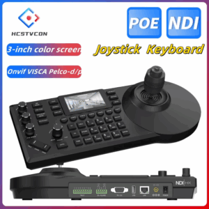 NDI 4D Joystick Keyboard 3-inch Color Screen Network Visca Pelco-D/P Protocol Rocker Console POE Camera Control Keyboard - Image 7