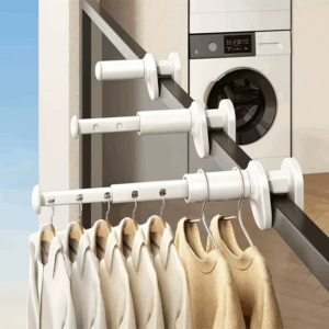 Folding Clothes Drying Rack Window Clothes Rack Foldable Clothes Hanger Drying Rack Rod for Hotel Suitable for Travel - Image 7