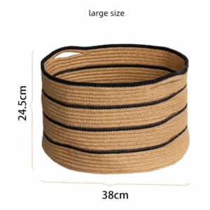 Household cotton yarn weaving laundry basket storage basket, toy and miscellaneous storage basket, dirty clothes basket - Image 2