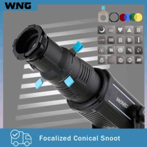 Focalize Conical Snoot Bowens Mount Photography Photo Condenser with Built-in Geometric Sheet Shapes Gobo Filter Gels - Image 5