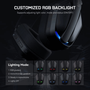 SuperEQ G19BT 2.4GHz Wireless Gaming Headphones Ultra-light Bluetooth 5.4 Headset Gamer with Mic for PC/PS5/Xbox By EKSA Choice - Image 3