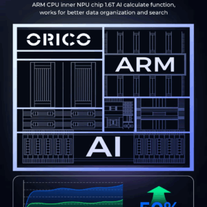 ORICO MetaCube Pro 5 Bay NAS Network Attached Storage Support Remote Share Data Intelligent Classification Automatic Backup - Image 4