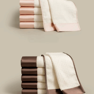 Waffle Bath Towel Thick Absorbent Soft Breathable Quick Drying Microfiber Light Luxury Antibacterial Combination Set Towel - Image 2