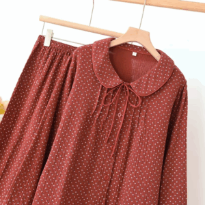 Autumn Cotton Pajama Women Nightwear Two-Piece Sleepwear Women's Sleeping Pajamas Nightie House Suit Ladies Loungewear - Image 4