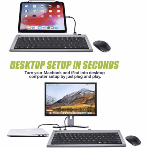 11-IN-1 Multi Usb C Docking Station With Keyboard 100W PD, 4K HDMI, VGA, Ethernet, Card Reader, USB 3.0, Aux USB C HUB - Image 5