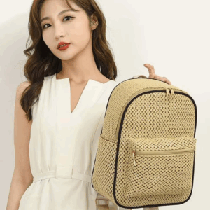 Hot Sale New Fashion Straw Weaving Backpack Women High Capacity Hand Woven Shoulder Bag Casual Light Travel Backpacks School Bag - Image 7