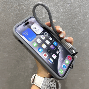 Fold Glass Lens Stand Magnetic Transparent Case For iPhone 16 15 14 13 12 11 Pro Max For Magsafe Wrist Strap Shockproof Cover - Image 5