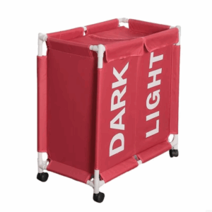F68D 2 Grids Foldable Laundry Basket Large Capacity Dirty Clothes Toy Storage Basket - Image 5