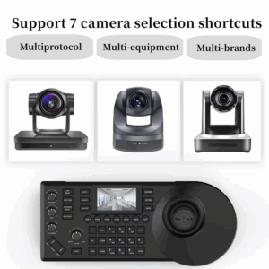 NDI 4D Joystick Keyboard 3-inch Color Screen Network Visca Pelco-D/P Protocol Rocker Console POE Camera Control Keyboard - Image 5