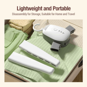 Electric Clothes Drying Rack Hang Clothes Dryer UV Sterilization Portable Travel Home Business Mini Folding Clothes Heater - Image 2