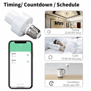 Tuya WiFi/Zigbee Smart Light Socket E27 Bulb Adapter Lamp Holder Base AC85-265V Smart Life App Control Support Alexa Google Home - Image 4