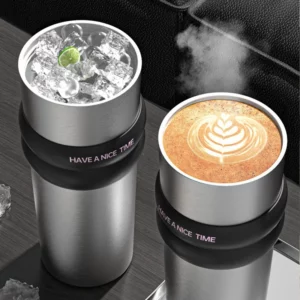 Stainless Steel Vacuum Insulated Bottle with Straw, Leak-proof Thermos for Hot & Cold, Portable Water Bottle for Travel & Sports - Image 5