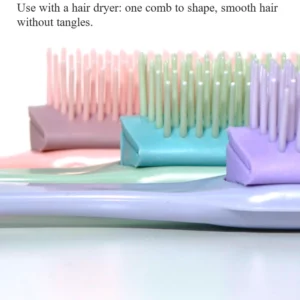 9-Rows 4 Color Detangling Hair Brush Denman Detangler Hairbrush Scalp Massager Straight Curly Wet Hair Comb Salon Hairdressing - Image 6