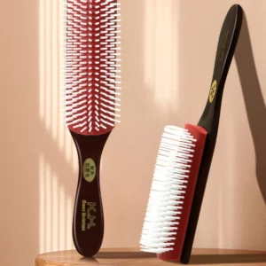 9-Rows 4 Color Detangling Hair Brush Denman Detangler Hairbrush Scalp Massager Straight Curly Wet Hair Comb Salon Hairdressing - Image 1