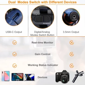 Comica VM10 PRO On-Camera Cardioid Shotgun Microphone with Shock Mount for Android iPhone DSLR Camera Gopro DJI Action 3 - Image 4