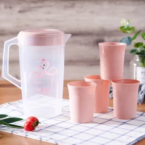 2000ml Large-Capacity Cold Water Jug With Cup Heat Resistant Household Teapot Kettle Beverage Storage Container Bottle - Image 3