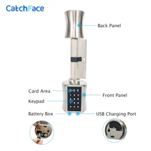 TTlock Bluetooth Smart Cylinder Lock WIFI security wireless Electronic Digital APP Keypad Code RFID Card Keyless Lock - Image 3