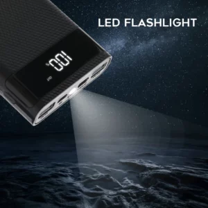 Dual USB Micro USB Type C Power Bank Shell DC 5V DIY 6*18650 Case Battery Charge Storage Box LED Display Flashlight - Image 5