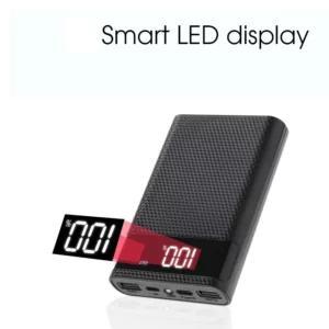 Dual USB Micro USB Type C Power Bank Shell DC 5V DIY 6*18650 Case Battery Charge Storage Box LED Display Flashlight - Image 2