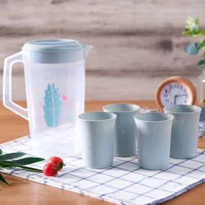 2000ml Large-Capacity Cold Water Jug With Cup Heat Resistant Household Teapot Kettle Beverage Storage Container Bottle - Image 2