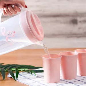2000ml Large-Capacity Cold Water Jug With Cup Heat Resistant Household Teapot Kettle Beverage Storage Container Bottle - Image 4