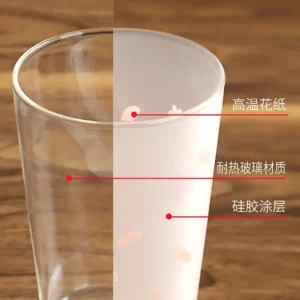 Creative Cartoon Straw Glass Cup with Scale Microwaveable Cute Measuring Cup Milk Sealing Cup High Temperature Resistance - Image 3